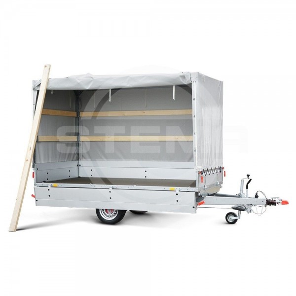 Hochspriegel + Plane (grau) PREMIUM zur Montage auf Bordwänden, Höhe 175 cm