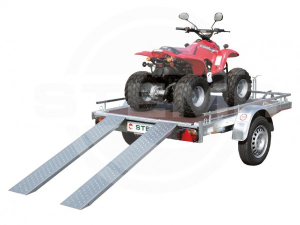 Auffahrschiene inkl. Gleitschiene, Länge 198 cm, Set Quad, 2 Stück, Belastb. 200 kg je Rampe