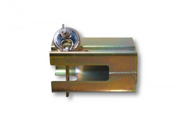 Metall-Absperrschuh mit Schloss für Auflaufeinrichtung bis 3,0 t.